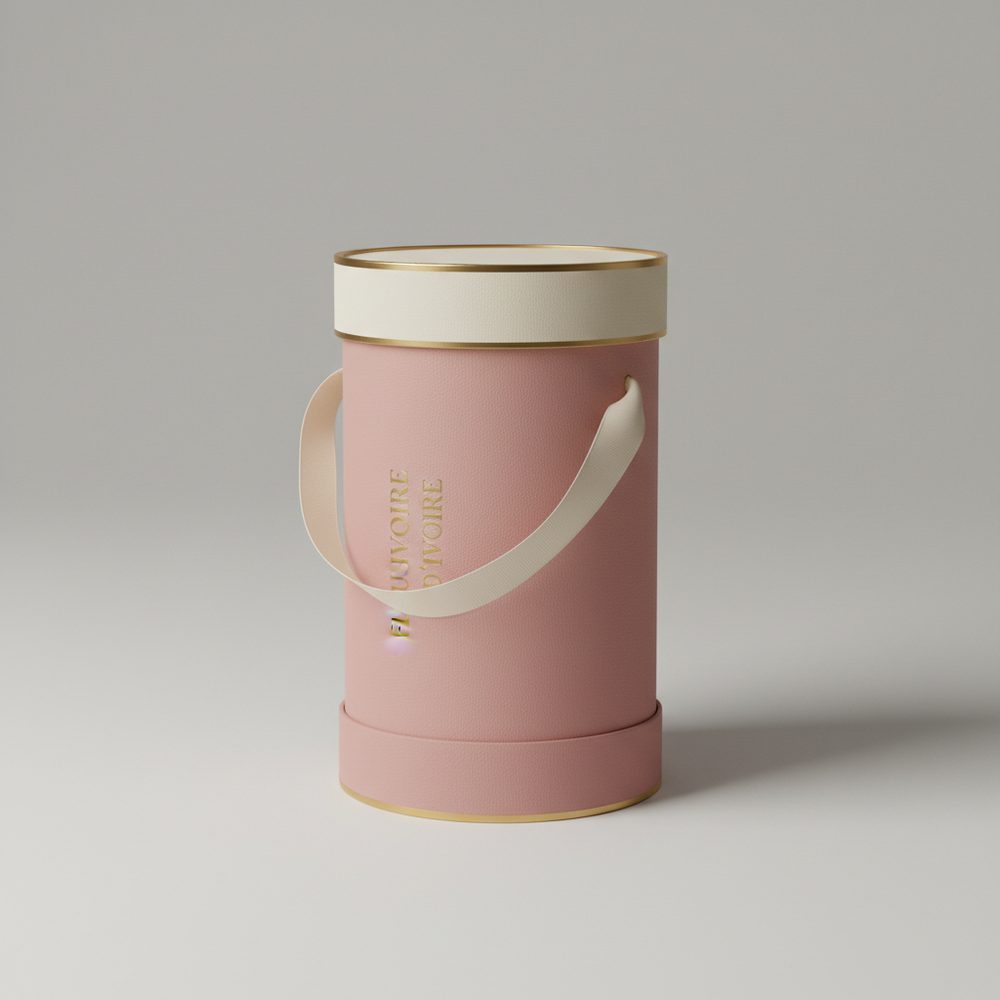 Boîte à fleurs cylindrique